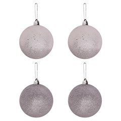 Bola tb blinblin 8cm 4pcs prata              cx:036