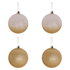 Bola tb blinblin 8cm 4pcs champanhe           cx:036