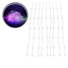 Pisca cortina diamond 200 leds color 3m x 2m x 10 fios bivolt cx:030
