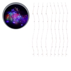 Pisca cortina estrela 200 leds color 3mx 2mx10 fios bivolt