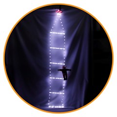 Pisca escada noel leds bco frio 155x25cm biv cx:020