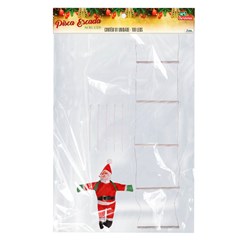 Pisca escada noel 100led bco quente 155x25cm bivolt 8f  cx:020