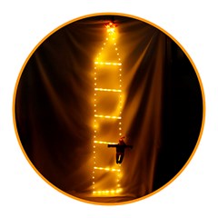 Pisca escada noel 100led bco quente 155x25cm bivolt 8f  cx:020