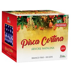 Pisca cortina arvore 110 ledss bco frio 3m  220v    cx:012