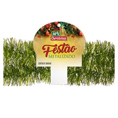 Festao metalizado fosco 9cmx2m verde                cx:050