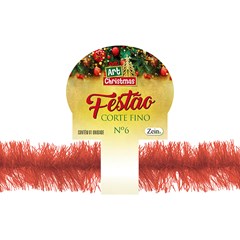 Festao corte fino 6cmx2m rose                cx:050