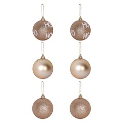 Bola tb hohoho 6cm 6pcs champanhe            cx:036