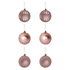 Bola tb hohoho 6cm 6pcs rose                 cx:00036