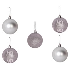 Bola tb hohoho 7cm 5pcs prata                cx:036