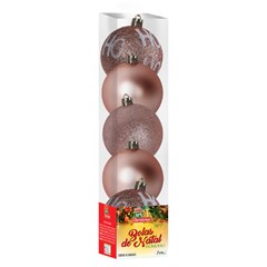 Bola tb hohoho 7cm 5pcs rose                cx:036