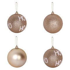 Bola tb  hohoho 8cm 4pcs champanhe        cx:036