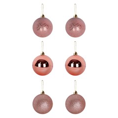 Bola tb berry 6cm 6pcs rose                  cx:036