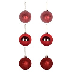 Bola tb berry 6cm 6pcs vermelho              cx:036