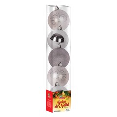 Bola tb berry 7cm 5pcs prata                 cx:036