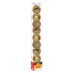 Bola tb encanto 5cm 9pcs dourada             cx:036