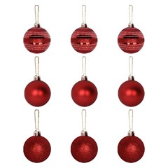 Bola tb encanto 5cm 9pcs vermelho            cx:036
