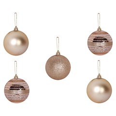 Bola tb encanto 7cm 5pcs champanhe           cx:036