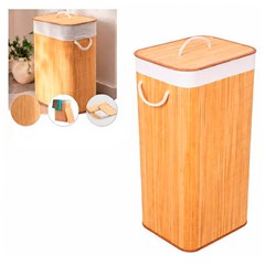 Cesto bambu ret 60x30x40cm c/alca            cx:008