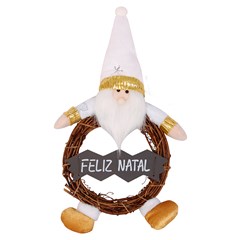 Fam snow boneco guirlanda barrigudo 40cm     cx:012