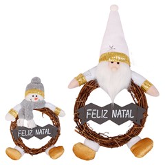 Fam snow boneco guirlanda barrigudo 40cm     cx:012