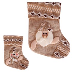 Fam royal  bota noel/boneco 23x17cm   cx:060