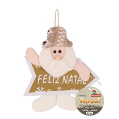 Fam royal enfeite noel/boneco c/placa 17cm cx:096