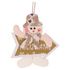 Fam royal enfeite noel/boneco c/placa 17cm cx:096