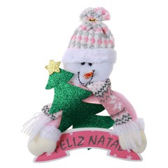 Fam wish enfeite porta noel e boneco c/pla   cx:096
