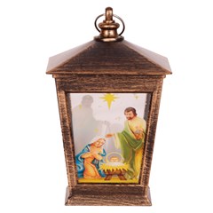 Lampiao decorado c/luz artificial 14cm       cx:120