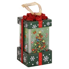 Luminaria caixa de presente noel 10cm        cx:048