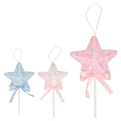 Estrela c/hastes candy 20x10cm               cx:120