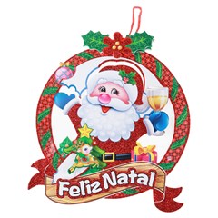 Painel guirlanda feliz natal 24x27cm        cx:120