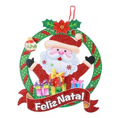 Painel guirlanda feliz natal 24x27cm        cx:120