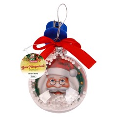 Bola transparente decorada 8cm          cx:072