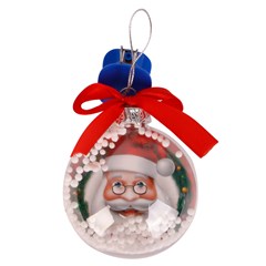 Bola transparente decorada 8cm          cx:072