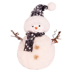 Boneco de neve c/touca e gorro 15cm          cx:120