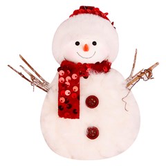 Boneco de neve c/touca e gorro 15cm          cx:120