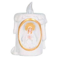 Enf resina religiosa vela 9x4cm              cx:060
