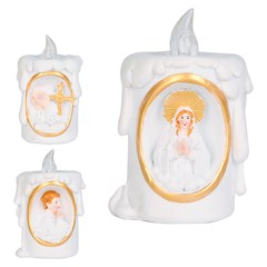 Enf resina religiosa vela 9x4cm              cx:060