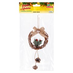 Enf guirlanda madeira c/pinha 9x17cm        cx:120