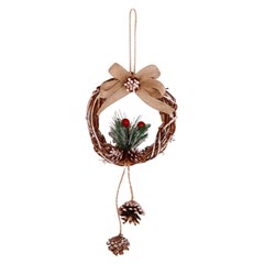 Enf guirlanda madeira c/pinha 9x17cm        cx:120