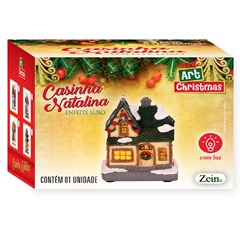 Enf resina casinha c/luz 10x8x7cm            cx:00024