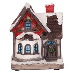 Enf resina casinha c/luz 10x8x7cm            cx:00024