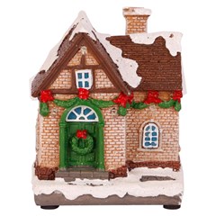 Enf resina casinha c/luz 10x8x7cm            cx:00024