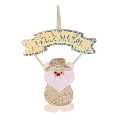 Boneco noel com placa feliz natal shine 1 cx:120