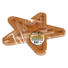 Petisqueira mdf c/3 estrela 13x13 21x21 30x3 cx:036