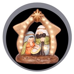 Enf resina religiosa led 13x10x6cm           cx:00036