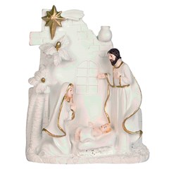 Enf resina religiosa branca 11x10x2cm        cx:036