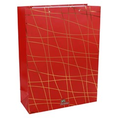 Sacola natal risco gold 30x40x10cm          cx:0120