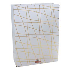 Sacola natal risco gold 30x40x10cm          cx:0120